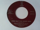 US BROWN DOOR(VINYL COPY)MARVIN HOLMES AND JUSTICE-YOU BETTER KEEP HER-NR EX