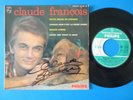 CLAUDE FRANCOIS 45T EP VINYLE DEDICACE AUTOGRAPHE PETITE MECHE DE CHEVEUX