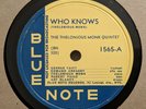 Jazz 78 RPM THELONIOUS MONK QUINTET - Who Knows/Monk's Mood BLUE NOTE 1565 E/E+