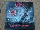 OBITUARY - CAUSE OF DEATH INNER SLEEVE  Near Mint.Roadracer 1990 1st Press