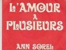 ANN SOREL 45T L'AMOUR A PLUSIEURS sexy funk groove JEAN CLAUDE VANNIER M JONASZ