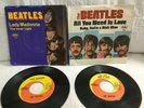 THE BEATLES -  45's w/ PS's - Lady Madonna & All You Need Is Love - vinyl