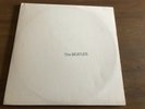 THE BEATLES WHITE ALBUM WHITE VINYL CAPITOL LABEL 2LP POSTER EX/VG