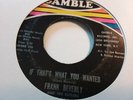 Northern Soul / Frank Beverly And The Butlers - If That's What You Wanted. VG++.