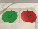 BEATLES Vinyl apple shaped green and red colored original interview discs NICE
