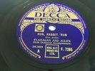 78rpm FLANAGAN AND ALLEN Run Rabbit Run / Washing on the Seigfried Line EX-