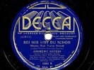 ANDREWS SISTERS on Original 1937 Decca 1562 - BEI MIR BIST DU SCHON