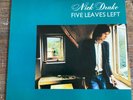 Nick Drake- Five Leaves Left LP (1973, Antilles Records) Rare Vinyl Record