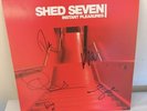 SIGNED-SHED SEVEN-RED VINYL LP-INSTANT PLEASURES-FULLY AUTOGRAPHED-MINT/UNPLAYED