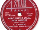 R.D. HENDON Country Bluegrass Hillbilly 78 RPM Record. Music Mama from Memphis