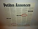 RARE PETITES ANNONCES . LP . Private Label BB 3333 . JAZZ FUNK PROG SYNTH . NM