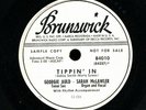 78tk-Jazz-BRUNSWICK 84010-Georgie Auld w/Sarah McLawler-(Tippin'In/Red Light)
