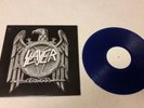 SLAYER CLASH OF THE TITANS 1990 WHITE LABEL BLUE VINYL LP SGH THRASH METAL RARE
