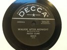 WALKING AFTER MIDNIGHT & A POOR MAN'S ROSES - PATSY CLINE 78 RPM CONDITION E-