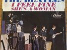 Beatles I Feel Fine She’s A Woman Capitol 5327 W/PS  West Coast Thumb Tab RARE