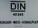 DIN 45545 PICK UP TEST RECORD. RARE
