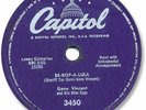 GENE VINCENT Rock’n Roll Rockabilly 78 RPM Record. Be-Bop-A-Lula