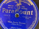 Paramount 12066 Alberta Hunter  MISS ANNA BROWN - Blues EE-/V+ 78 rpm 1922