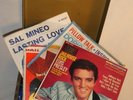 Vintage 45 Records Elvis & More in Turquoise Metal Box - 40+