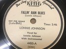 BLUES 78 Lonnie Johnson FALLIN' RAIN BLUES/GOOD NIGHT DARLING King 4450 (E)