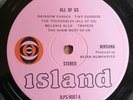 Nirvana LP All of us UK Pink Island Eye 1st Press -A -B  UNLAMINATED NICE  $$