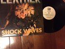 LEATHER LEONE Shock Waves 1989 LP Vinyl VG+ David T Chastain Metal