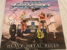 Steel Panther Heavy Metal Rules Signed Blue Splatter Gatefold Vinyl LP Satchel