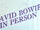 David Bowie 'In Person' Red Vinyl 2nd Pressing Bought @ Virgin Records 1973.USA