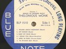 Blue Note BLP 1510 DG Thelonious Monk Genius of Modern Music Vol 1, No Cover