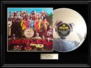 THE BEATLES SGT. PEPPER RARE FRAMED LP WHITE GOLD SILVER PLATINUM TONE RECORD UK