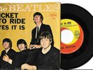 1965 Beatles 45 rpm record w/ PS - Capitol 5407 - Ticket To Ride / Yes It Is
