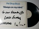 Pet Shop Boys Always On My Mind WHITE LABEL Brazil Promo 12