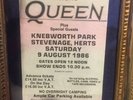 Queen Knebworth Original Ticket Freddie Mercury  Last Concert Mint CONDITION