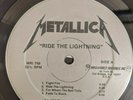 1984 1st Press Silver Label Metallica Album Ride The Lightning Megaforce MRI 769