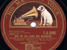 78 rpm COMEDIAN HARMONISTS Das Ist Die Liebe Der Matrosen UK 1931 HMV 10