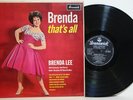 BRENDA LEE - THATS ALL LP VINYL ALBUM UK 1962 ORIGINAL MONO LAT8516  EX/VG