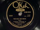 78 RPM -- Lonnie Johnson & Clara Smith (as VIolet Green), Okeh 8839, E/EE- Blues