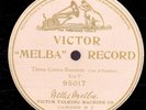 394g1.  Nellie Melba - Three Green Bonnets (d'Hardelot) - Victor 