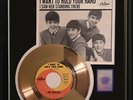 THE BEATLES I WANT TO HOLD YOUR HAND 45 RPM GOLD METALIZED RECORD RARE NON RIAA