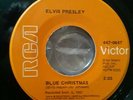ELVIS PRESLEY RARE BLUE CHRISTMAS/SANTA CLAUS IS BACK IN TOWN ORANGE LABEL 45 NM