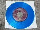 The Beatles 45 1987 BLUE VINYL WHILE MY GUITAR GENTLY WEEPS * BLACKBIRD S7-18892