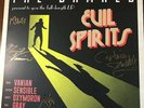 The Damned Evil Spirits signed x 4 white vinyl postcard & plectrum plus bonus