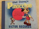 Vintage Vinyl 78 record set 1940 Pinocchio Victor Walt Disney Jiminy Cricket htf