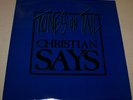 Tones On Tail - Christian Says 1984 Lp Record Vg+/Vg++ Gothic Rock UK Import Oop