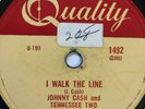 1956  JOHNNY CASH TENNESSEE TWO 78 RPM QUALITY CANADA 1492 I WALK THE LINE VG++
