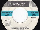 Femme Popcorn Jazz Noir MAVIS RIVERS Footsteps of a Fool 45 Reprise HEAR
