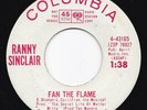 Mod Femme R&B Soul Jazz Rock RANNY SINCLAIR Fan the Flame 45 Columbia HEAR