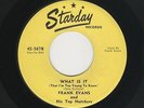 STARDAY FLA. Custom Bopper FRANK EVANS What Is It/Go On & Be Carefree M- HEAR