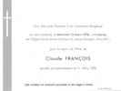 Claude Francois Faire Part