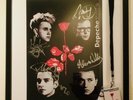 depeche mode SIGNED violator 11x17 promotional poster FRAMED with LAnyard-PASS